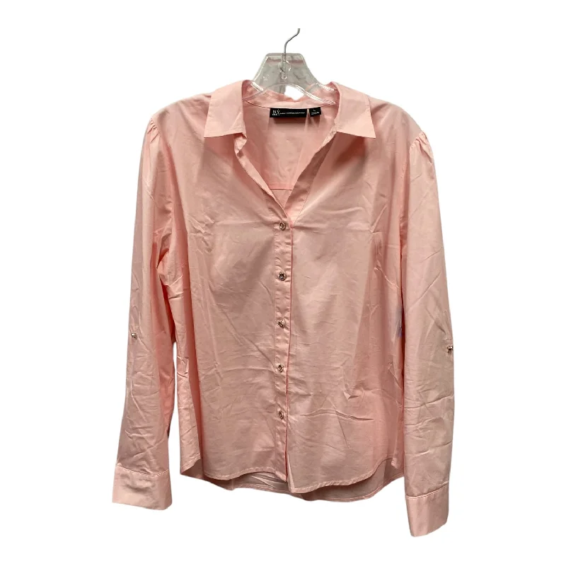 Top Ls By New York And Co In Pink, Size:L